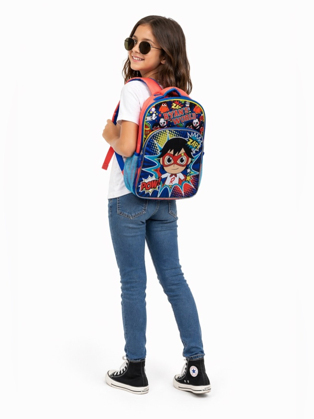 Ryan’s World Kids 16” Backpack Colorful School Bag Adjustable Straps NWT No Cape